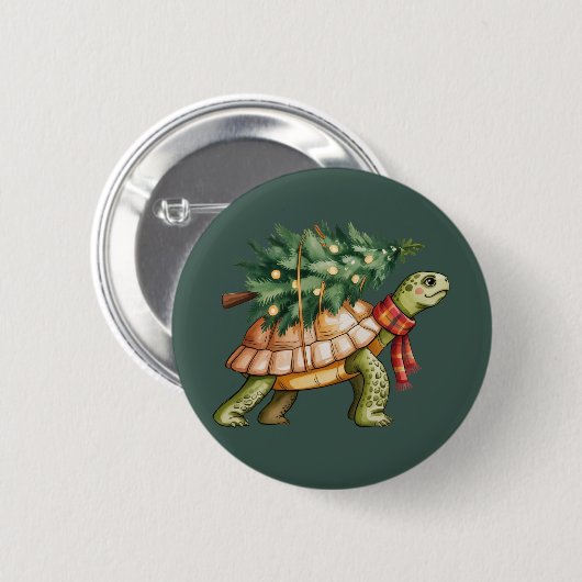 Weihnachts-Meeresschildkröte-Lover-Geschenk Weihna Button (Vorne & Hinten)