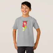 Weihnachts-Meerjungfrau, Antler, Mistletoe, Weihna T-Shirt (Vorne ganz)