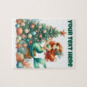 Weihnachts Meerjungfrau Kinderpuzzle - Personalisi Puzzle (Horizontal)