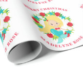 Weihnachts-Meerjungfrau-Muscheln Personalisierter Geschenkpapier (Rolleneckpunkt)