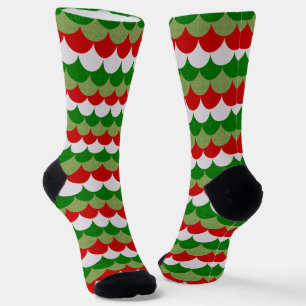 Weihnachts Meerjungfrau Scales Sparkle Urlaubsmust Socken