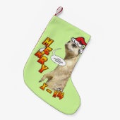 Weihnachts Meerkat Anpassbarer Strumpf Kleiner Weihnachtsstrumpf (Vorderansicht (hängend))
