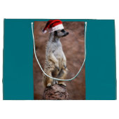 Weihnachts MeerKat Große Geschenktüte (Rückseite)