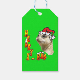 Weihnachts-Meerkat-Tags Geschenkanhänger