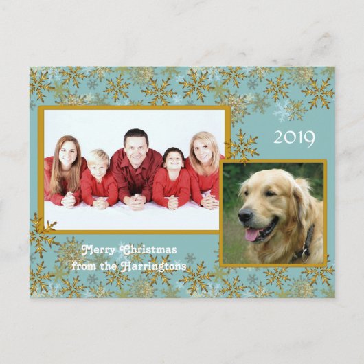 Weihnachts-Mehrfach-Foto-Postkarte Feiertagspostkarte (Vorderseite)