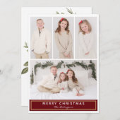 Weihnachts-Mehrfachfotokarte Feiertagskarte (Vorne/Hinten)