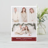 Weihnachts-Mehrfachfotokarte Feiertagskarte (Stehend Vorderseite)