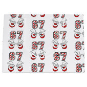 Weihnachts-Meme Six Seven 67 6 7 Santa Große Geschenktüte (Vorderseite)