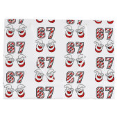 Weihnachts-Meme Six Seven 67 6 7 Santa Große Geschenktüte (Rückseite)
