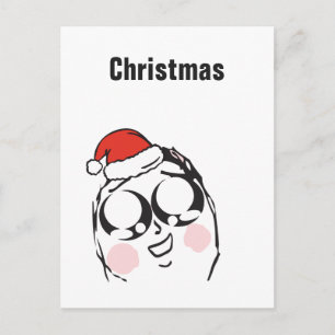 Weihnachts Memes Anime Le Me Anpassbarer Text EDIT Feiertagspostkarte
