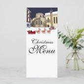 Weihnachts-Menü in London Menükarte (Stehend Vorderseite)