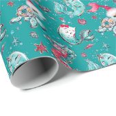 Weihnachts-Mermaid & Freunde Geschenkpapier (Rolleneckpunkt)