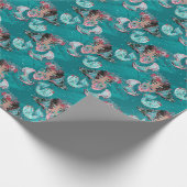 Weihnachts-Mermaid & Freunde Geschenkpapier (Ecke)