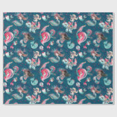 Weihnachts-Mermaid & Freunde Geschenkpapier (Flach)