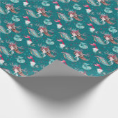 Weihnachts-Mermaid & Freunde Geschenkpapier (Ecke)