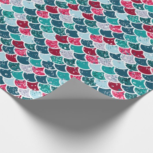 Weihnachts-Mermaid & Freunde Geschenkpapier (Ecke)