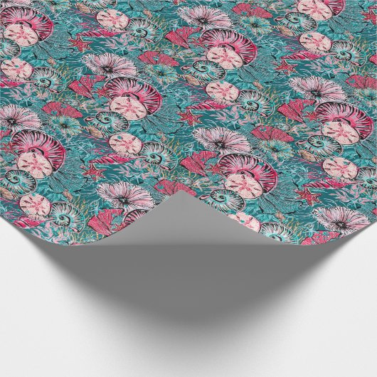 Weihnachts-Mermaid & Freunde Geschenkpapier (Ecke)