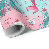 Weihnachts-Mermaid & Freunde Geschenkpapier (Rolleneckpunkt)