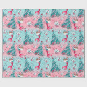 Weihnachts-Mermaid & Freunde Geschenkpapier (Flach)