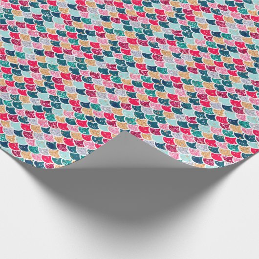 Weihnachts-Mermaid & Freunde Geschenkpapier (Ecke)