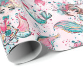 Weihnachts-Mermaid & Freunde Geschenkpapier (Rolleneckpunkt)