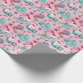 Weihnachts-Mermaid & Freunde Geschenkpapier (Ecke)