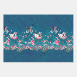 Weihnachts-Mermaid & Freunde Geschenkpapier Set