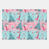 Weihnachts-Mermaid & Freunde Geschenkpapier Set (Vorderseite 3)