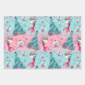 Weihnachts-Mermaid & Freunde Geschenkpapier Set (Vorderseite 2)