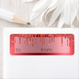 Weihnachts-Metallic Red Dripping Glitzer Geschenkw