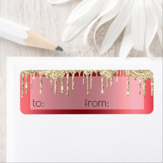 Weihnachts-Metallic Red Gold Glitzer Tropfen Gesch