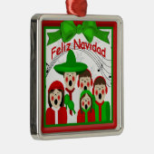 Weihnachts-Mexikanische Carolers-Familie Fünf Orna Ornament Aus Metall (Rechts)