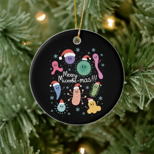 Weihnachts-Mikrobiologie-Lehrer Mikrobe Keramik Ornament (Baum)