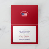 Weihnachts-Militärpinguine 4 Zweige Uniformen C Karte (Innenseite)