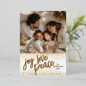 Weihnachts-Mindest-Foto Folien Feiertagskarte (Stehend vorne)