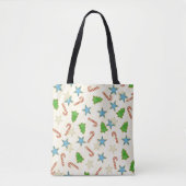 Weihnachts-Minimal Candy Cane Cookies Tasche (Vorderseite)
