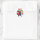 Weihnachts-Minimal-Foto Runder Aufkleber (Tasche)