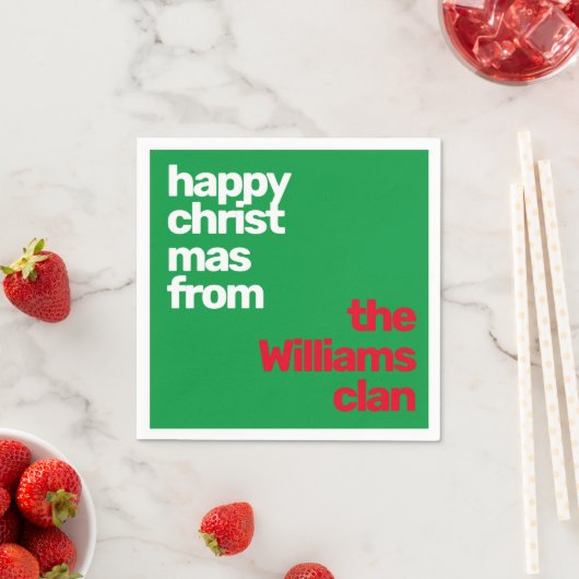 Weihnachts-Minimal-Party Serviette (Beispiel)