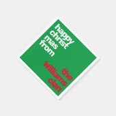 Weihnachts-Minimal-Party Serviette (Ecke)