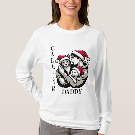 Weihnachts-minimalistische Begleithelferin für Pap T-Shirt (Vorderseite)