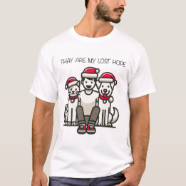 Weihnachts-minimalistische Haustierfamilie letzte  T-Shirt