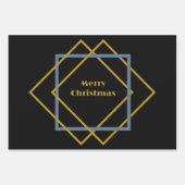 Weihnachts-Minimalistische Monogramm in Rahmen nac Geschenkpapier Set (Vorderseite 3)