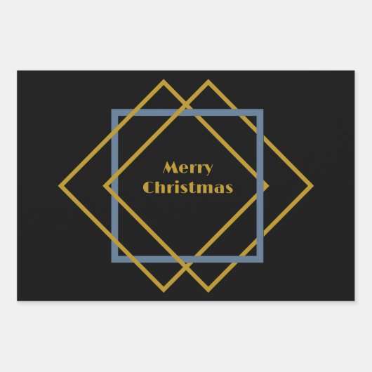 Weihnachts-Minimalistische Monogramm in Rahmen nac Geschenkpapier Set (Vorderseite 3)