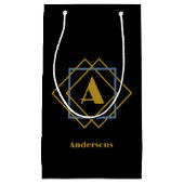 Weihnachts-Minimalistische Monogramm in Rahmen nac Kleine Geschenktüte (Vorderseite)