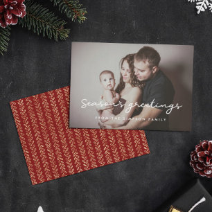 Weihnachts-Minimalistische Weihnachtsfotokarte Feiertagskarte