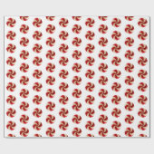 Weihnachts-Minze-Zuckerstange Geschenkpapier (Flach)