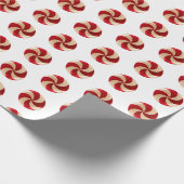 Weihnachts-Minze-Zuckerstange Geschenkpapier (Ecke)