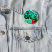 Weihnachts-Mistletoe Aquamarin Button (Beispiel)