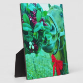 Weihnachts-Mistletoe Aquamarin Fotoplatte (Seite)