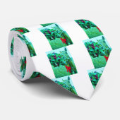 Weihnachts-Mistletoe Aquamarin Krawatte (Gerollt)